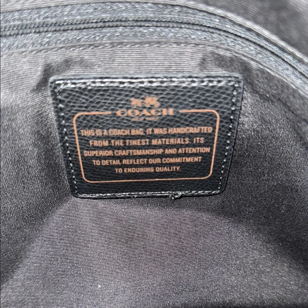 Coach Tan and Black Leopard Print Tote - Picture 6 of 10